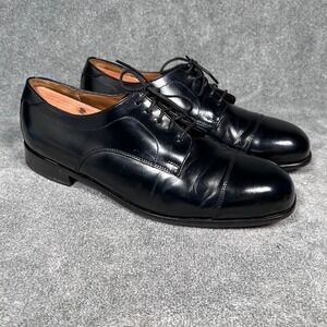 Florsheim Oxford Dress Shoes All Flex Leather Black Cap Toe Men 11 D